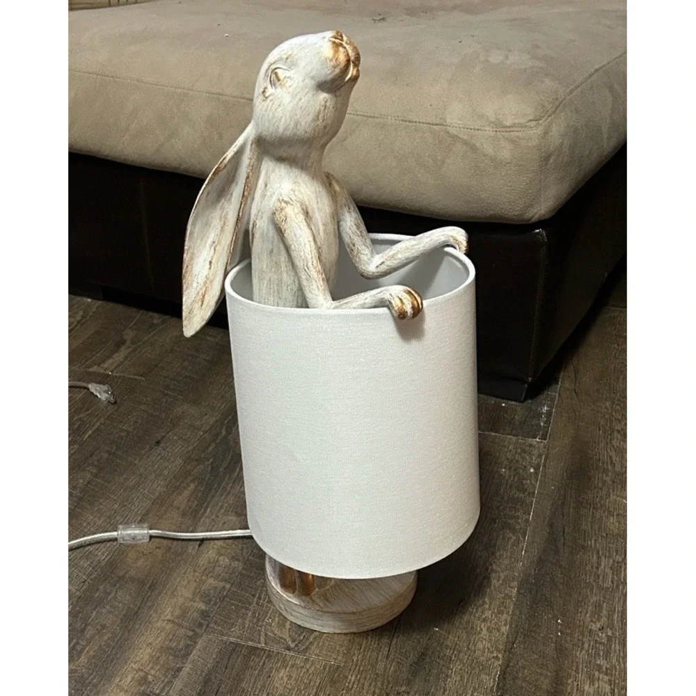 Whimsical Beatrix Bunny Rabbit Accent Table Lamp